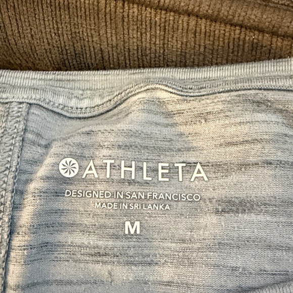 Athleta Light Gray Long Sleeve Top M - Picture 2 of 2